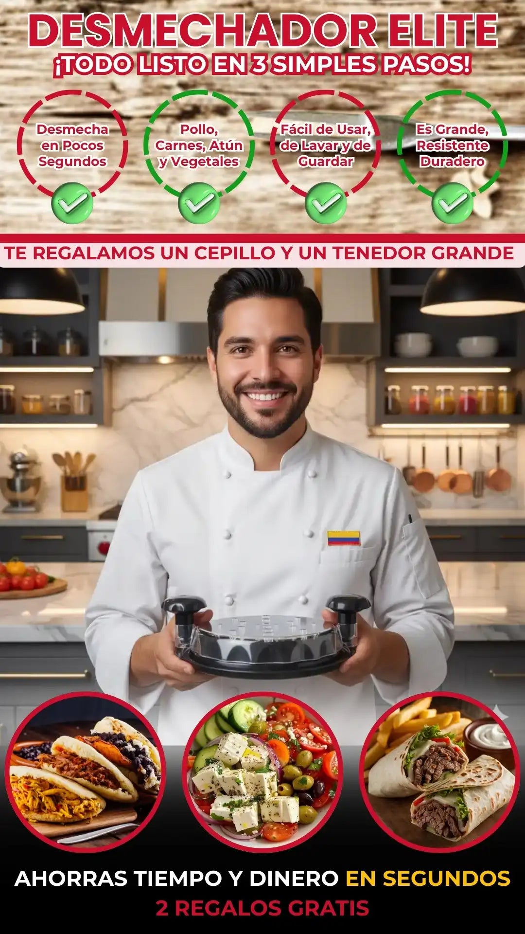 Desmechador Elite (Cepillo y Tenedor Gratis)